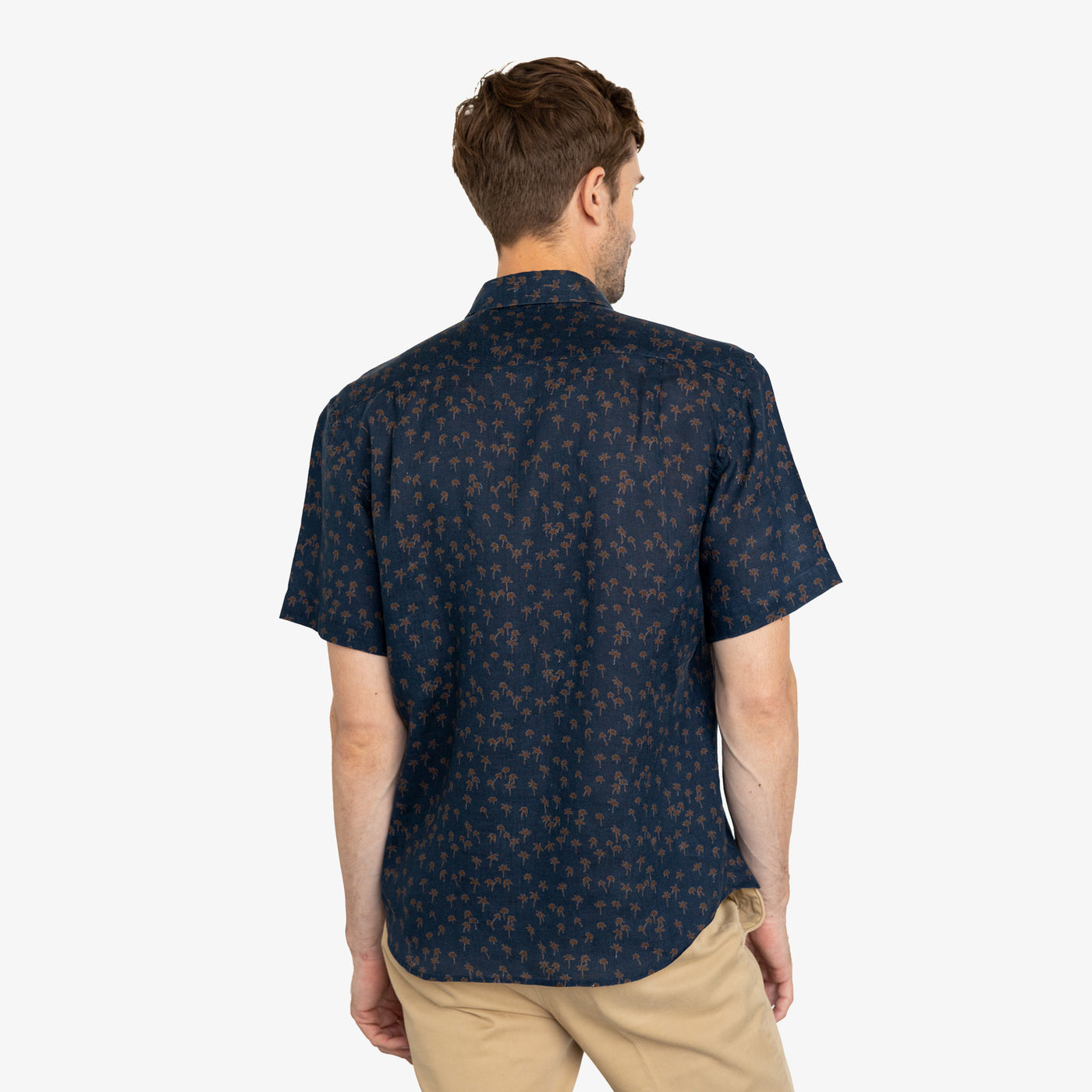 West Coast Palms Printed Linen Shirt