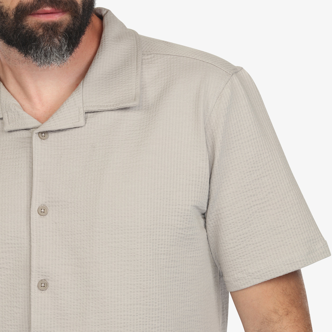Everyday Camp Collar Waffle Knit Shirt