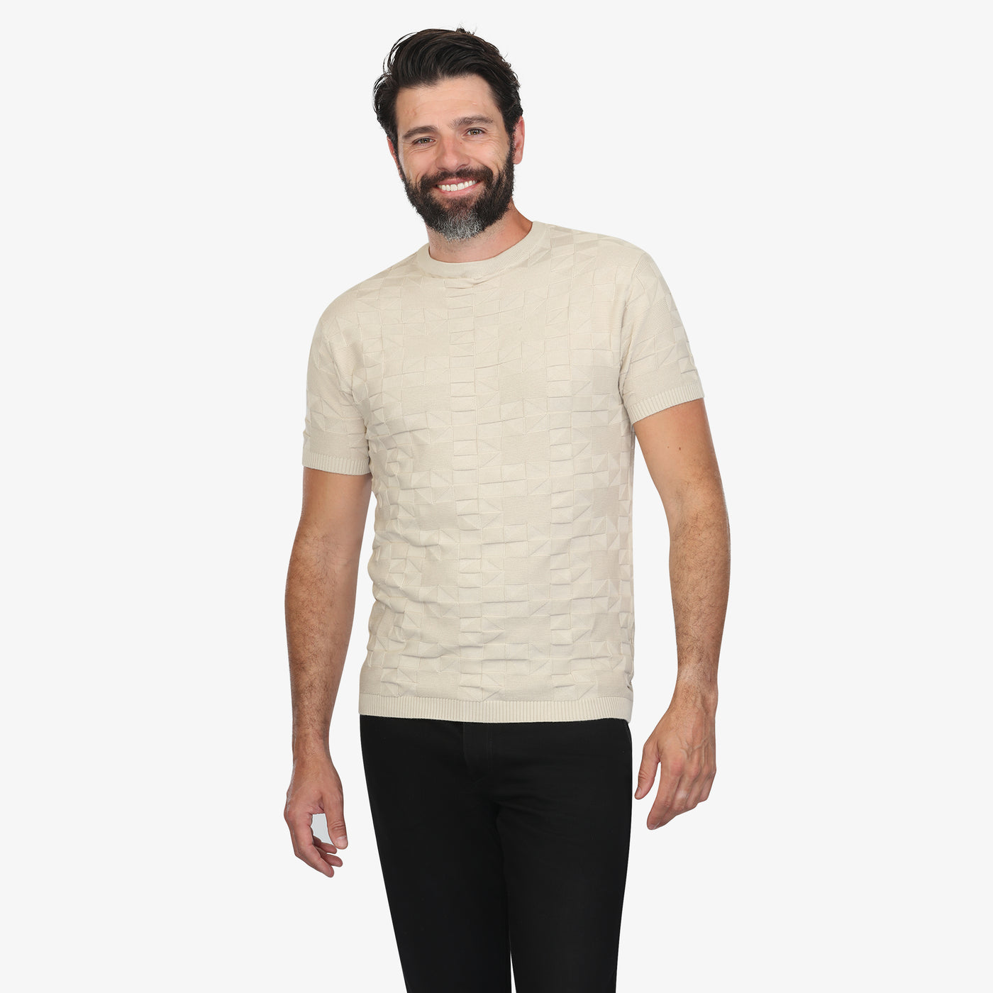 Patterned Sand Knit Tee