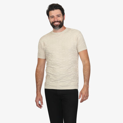 Patterned Sand Knit Tee