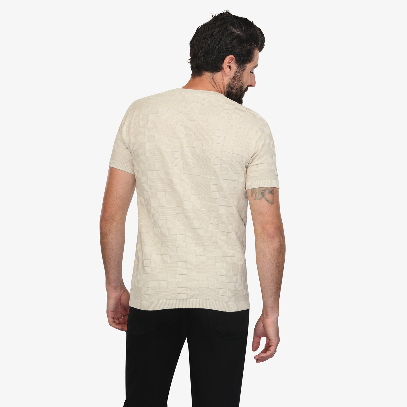 Patterned Sand Knit Tee