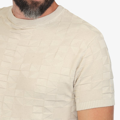 Patterned Sand Knit Tee