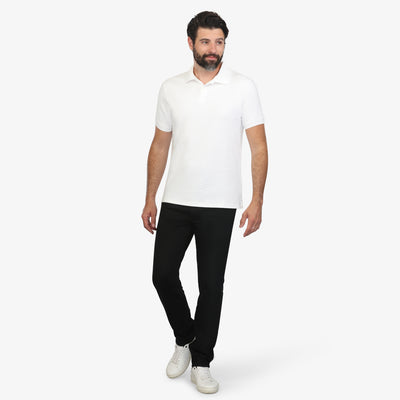 Pearl Luxe Jacquard Knit Polo