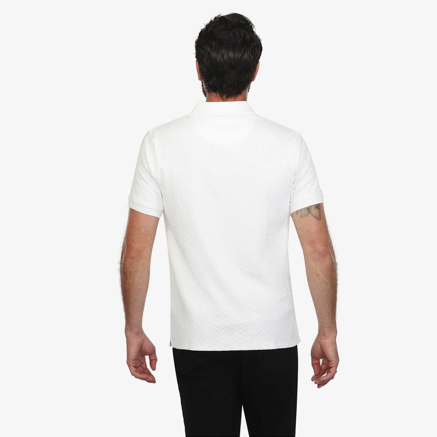 Pearl Luxe Jacquard Knit Polo