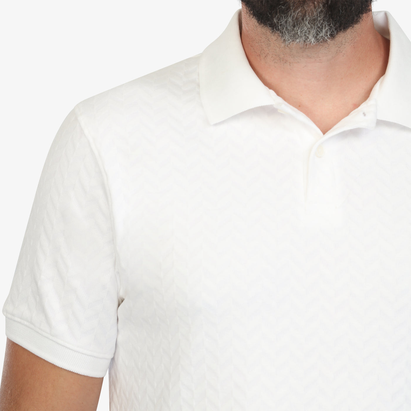 Pearl Luxe Jacquard Knit Polo
