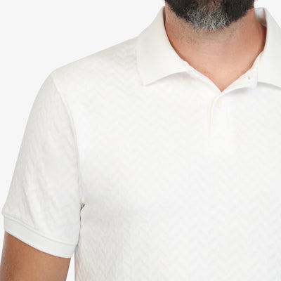Pearl Luxe Jacquard Knit Polo