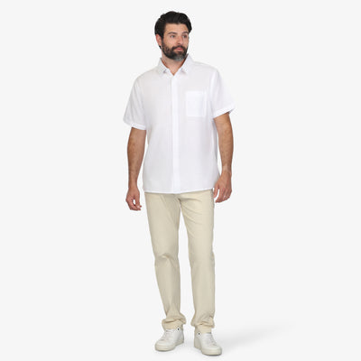 Cloud-White Linen Shirt