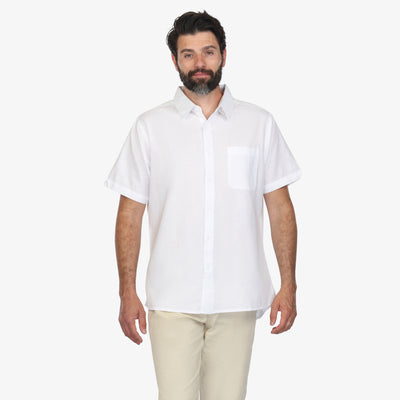 Cloud-White Linen Shirt