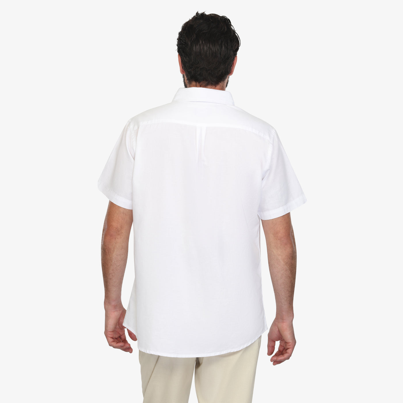 Cloud-White Linen Shirt