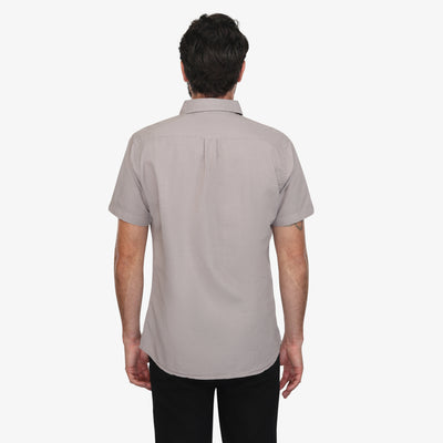 Stone-Grey Washed Linen Shirt