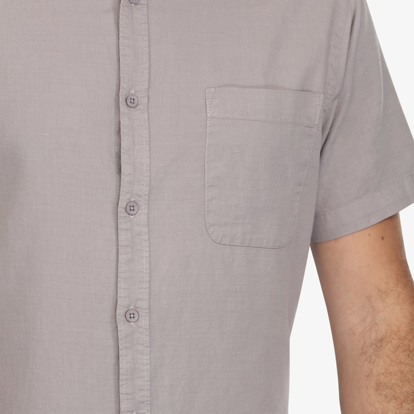 Stone-Grey Washed Linen Shirt