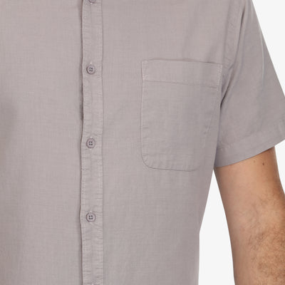 Stone-Grey Washed Linen Shirt