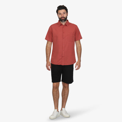 Coral Linen Shirt