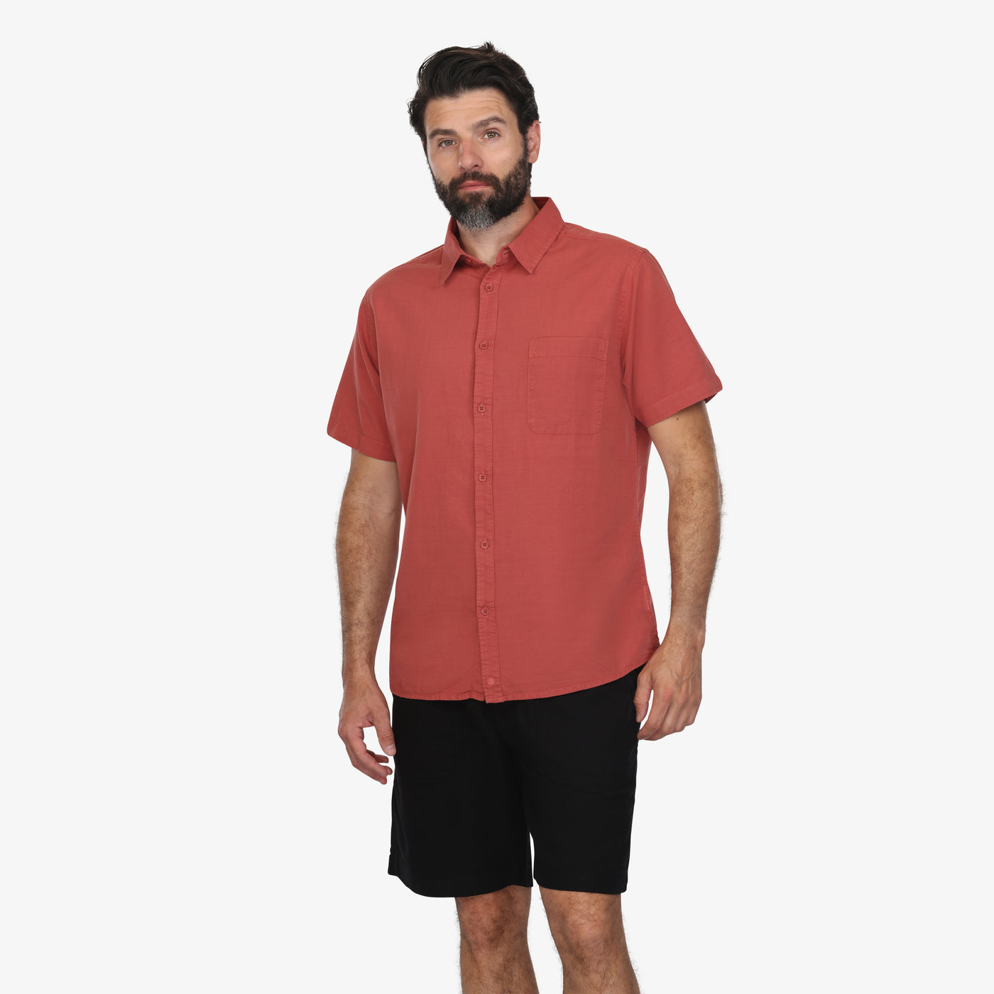 Coral Linen Shirt