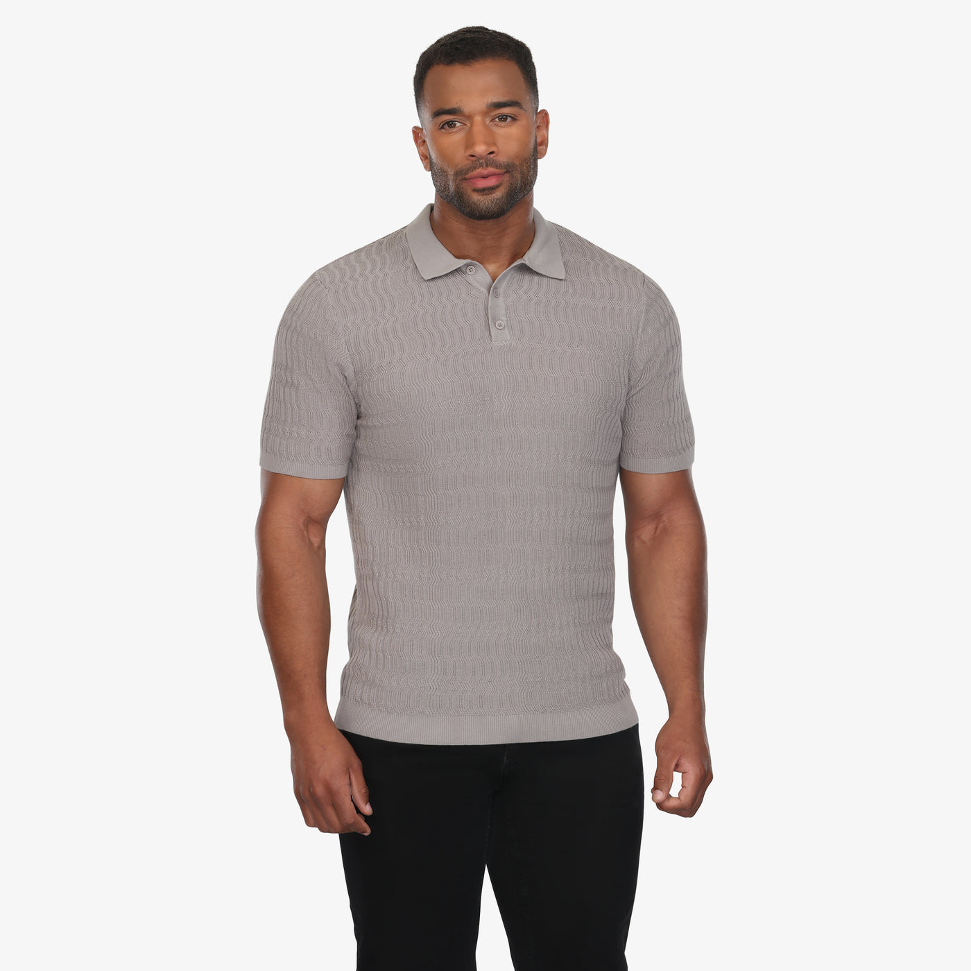 Stone Luxe Sweater Knit Polo