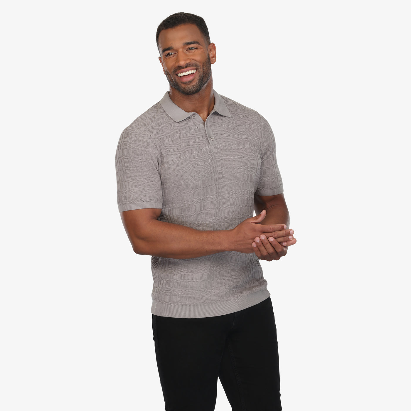 Stone Luxe Sweater Knit Polo