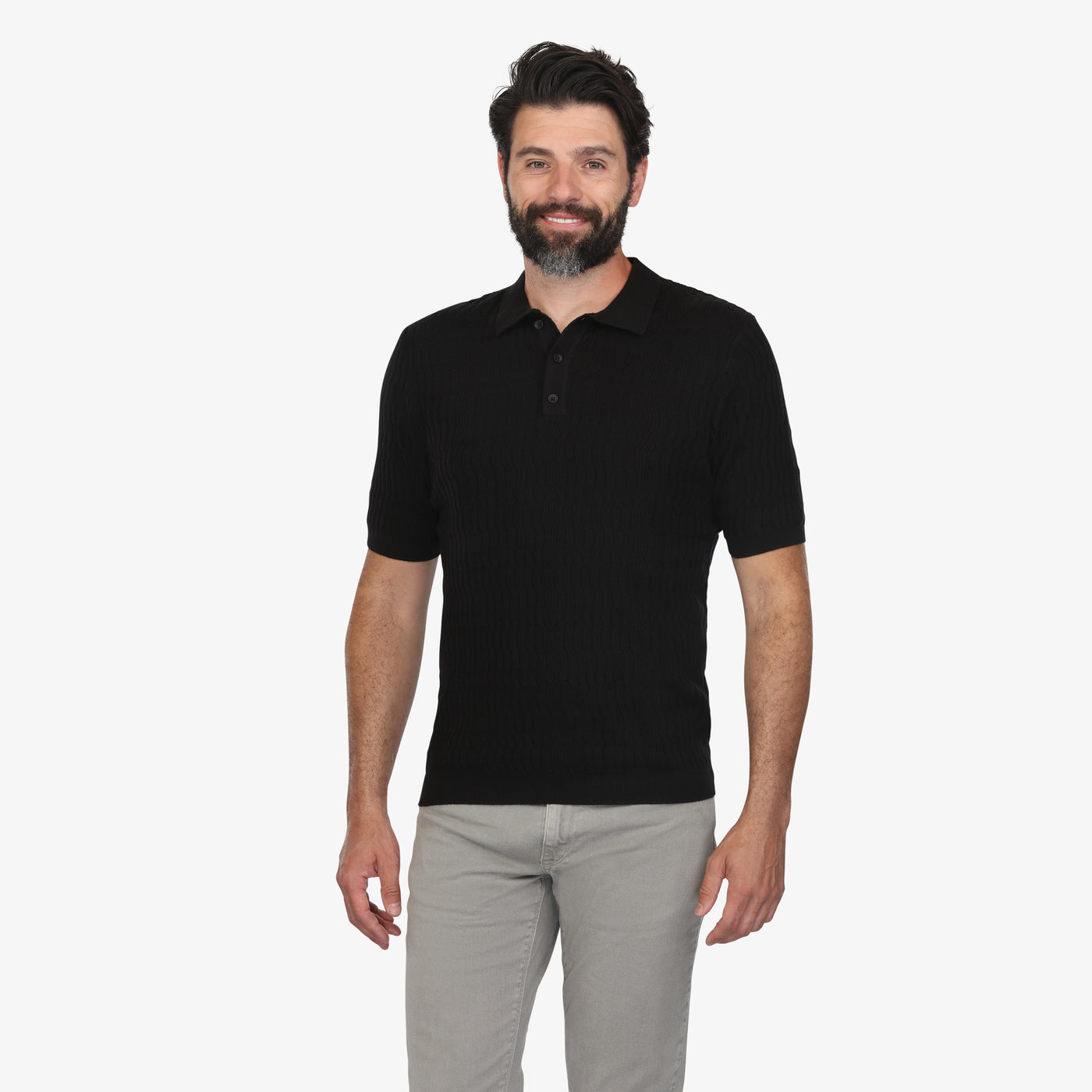 Midnight Luxe Sweater Knit Polo