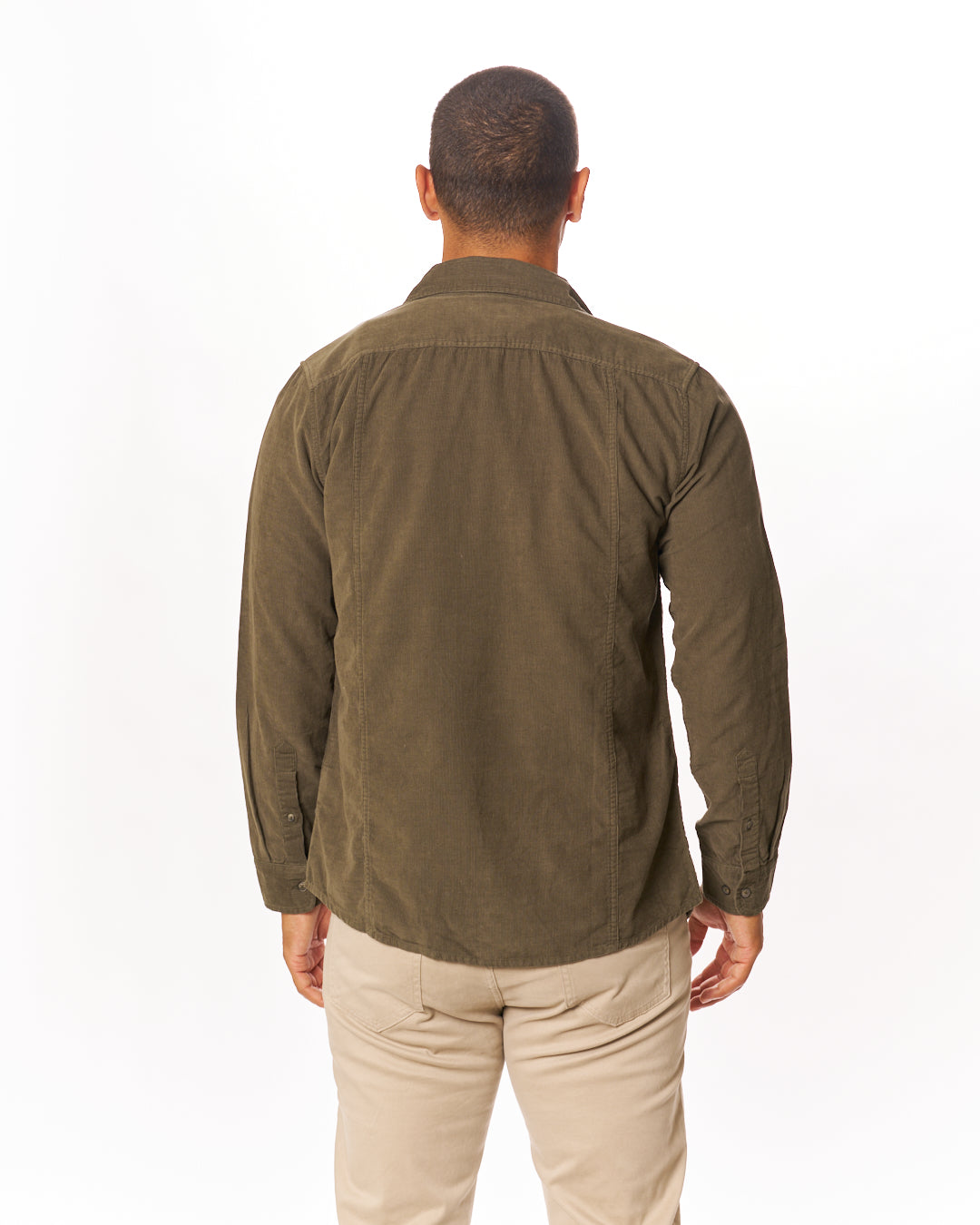 Olive Coastal Corduroy Button-Down Shirt