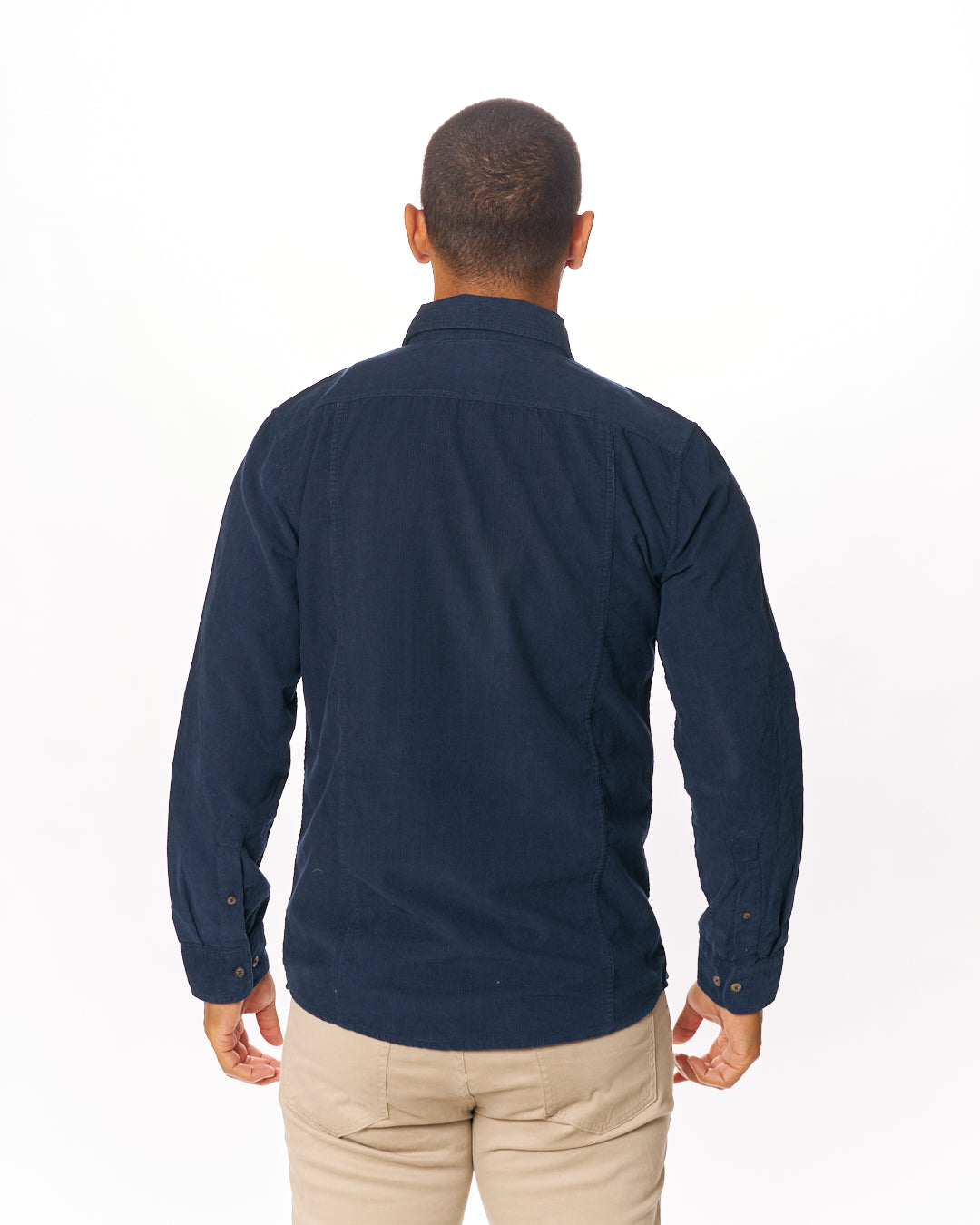 Habor Blue Coastal Corduroy Button-Down Shirt