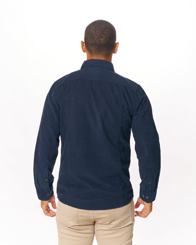 Habor Blue Coastal Corduroy Button-Down Shirt