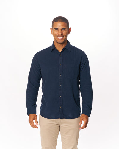 Habor Blue Coastal Corduroy Button-Down Shirt