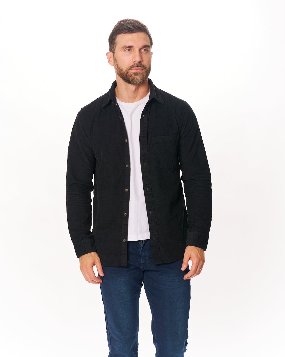 Graphite Coastal Corduroy Button-Down Shirt